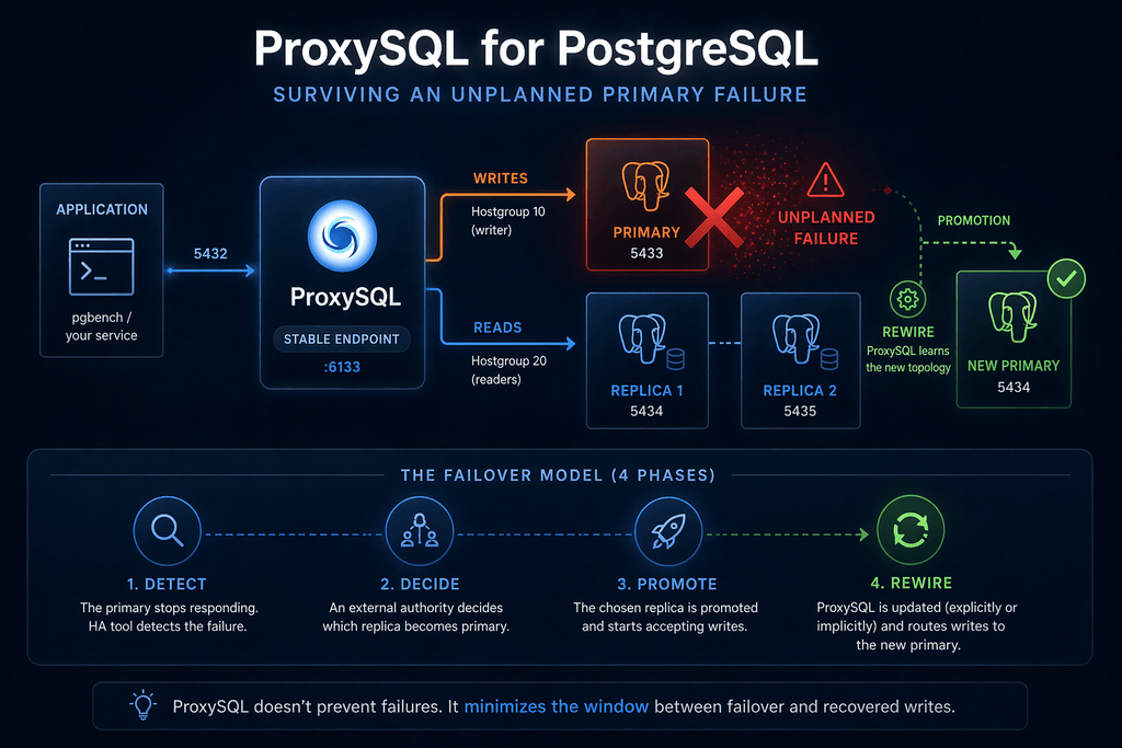 ProxySQL for PostgreSQL — Surviving an unplanned primary failure